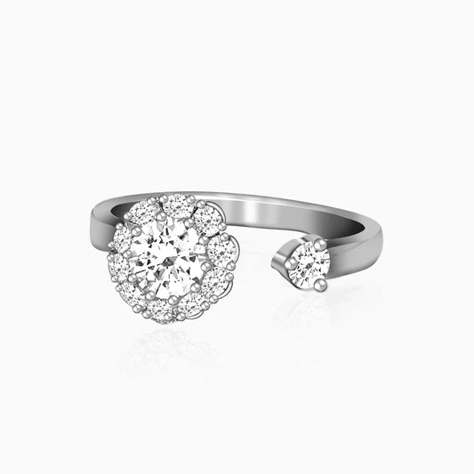 Silver Solitaire Spin Ring - SayToLove