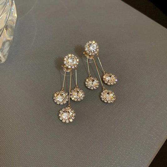 Diamond Fairy Flower Stud Earrings 2Pcs/Set - SayToLove
