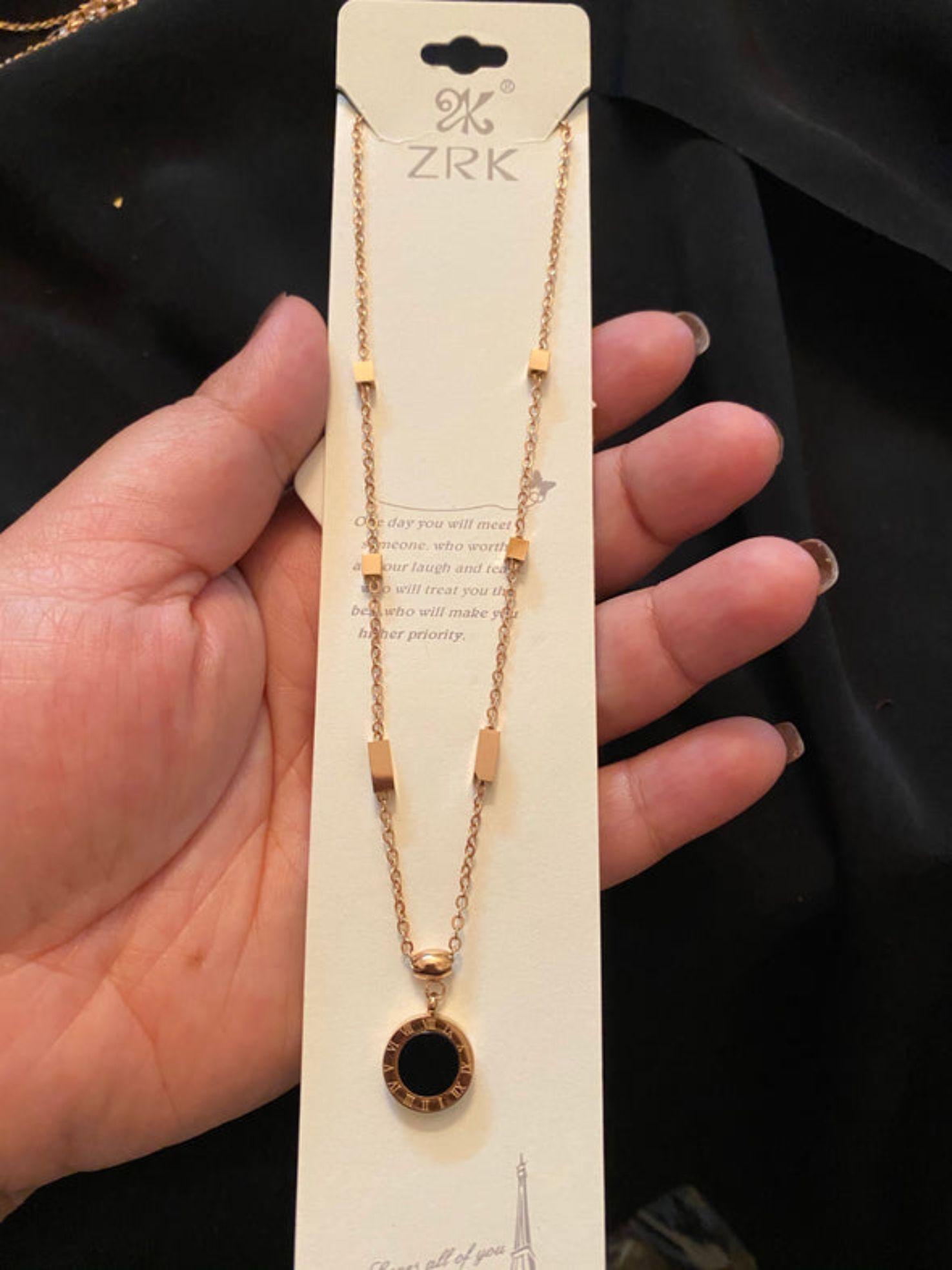 Rose Gold High Quality Gold Plated Stainless Steel Round Necklace - SayToLove