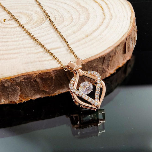 Beautiful American Diamond Pendant With Chain - SayToLove