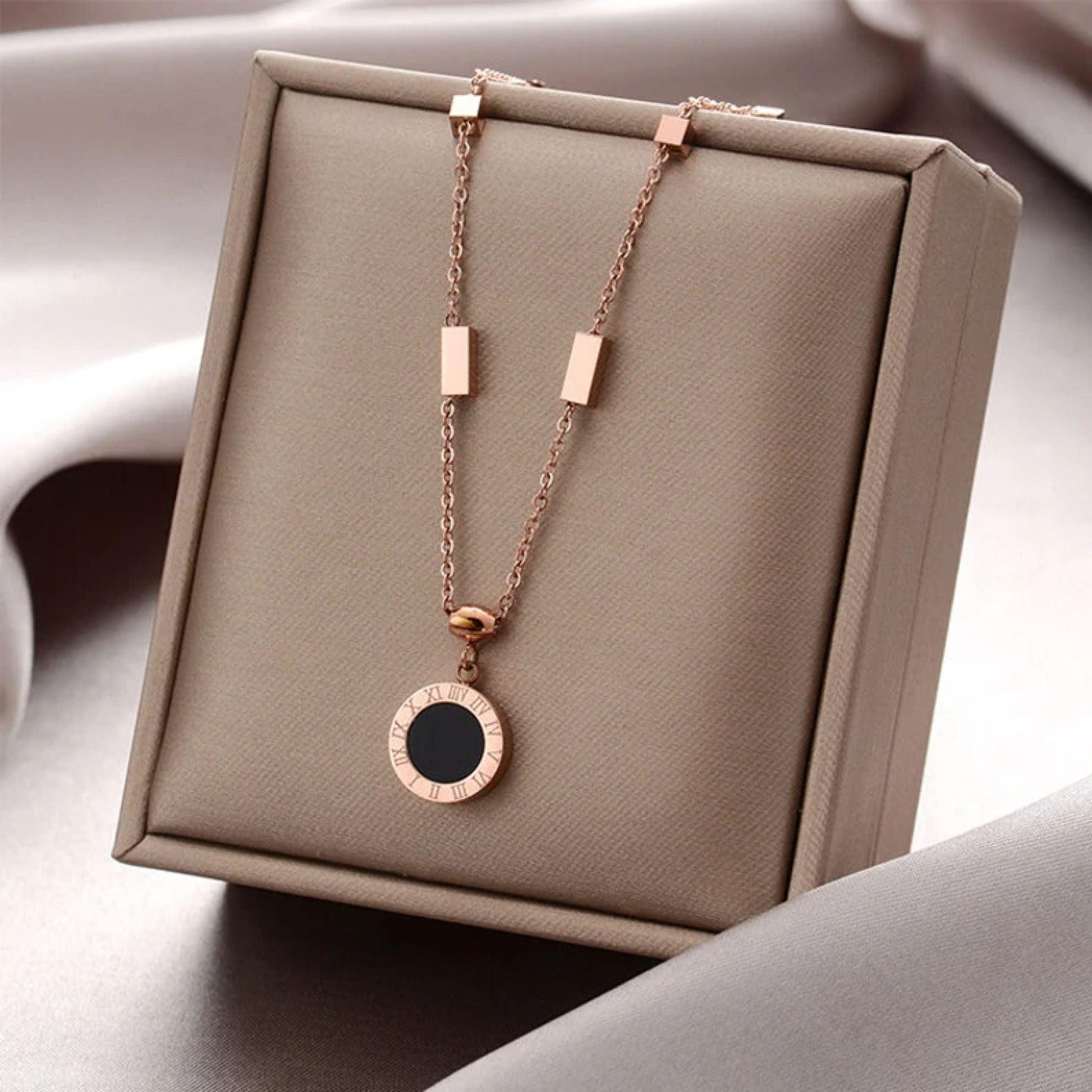 Rose Gold High Quality Gold Plated Stainless Steel Round Necklace - SayToLove