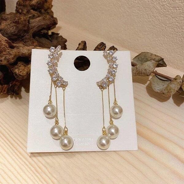 Latest Pearl Multi Strings Ear Cuffs Earrings Jewellery - SayToLove