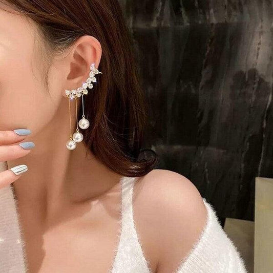 Latest Pearl Multi Strings Ear Cuffs Earrings Jewellery - SayToLove